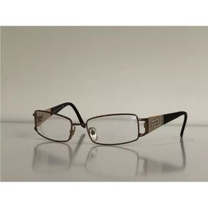 Versace MOD. 1163-B 1045‎ Rectangle Brown Crystals Eyeglasses Frame 52*16*130